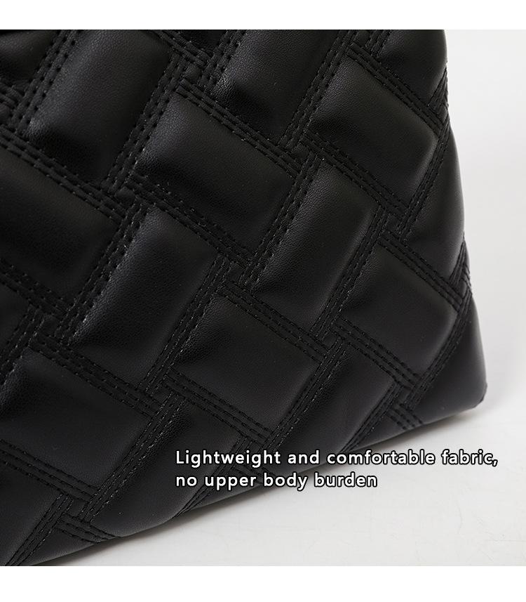 Women's Large Capacity Plaid, Pure Color Rhombic Embroidery Design, Perfect Commuter Mom Bag, Elegant Commuter Bag, All Seasons