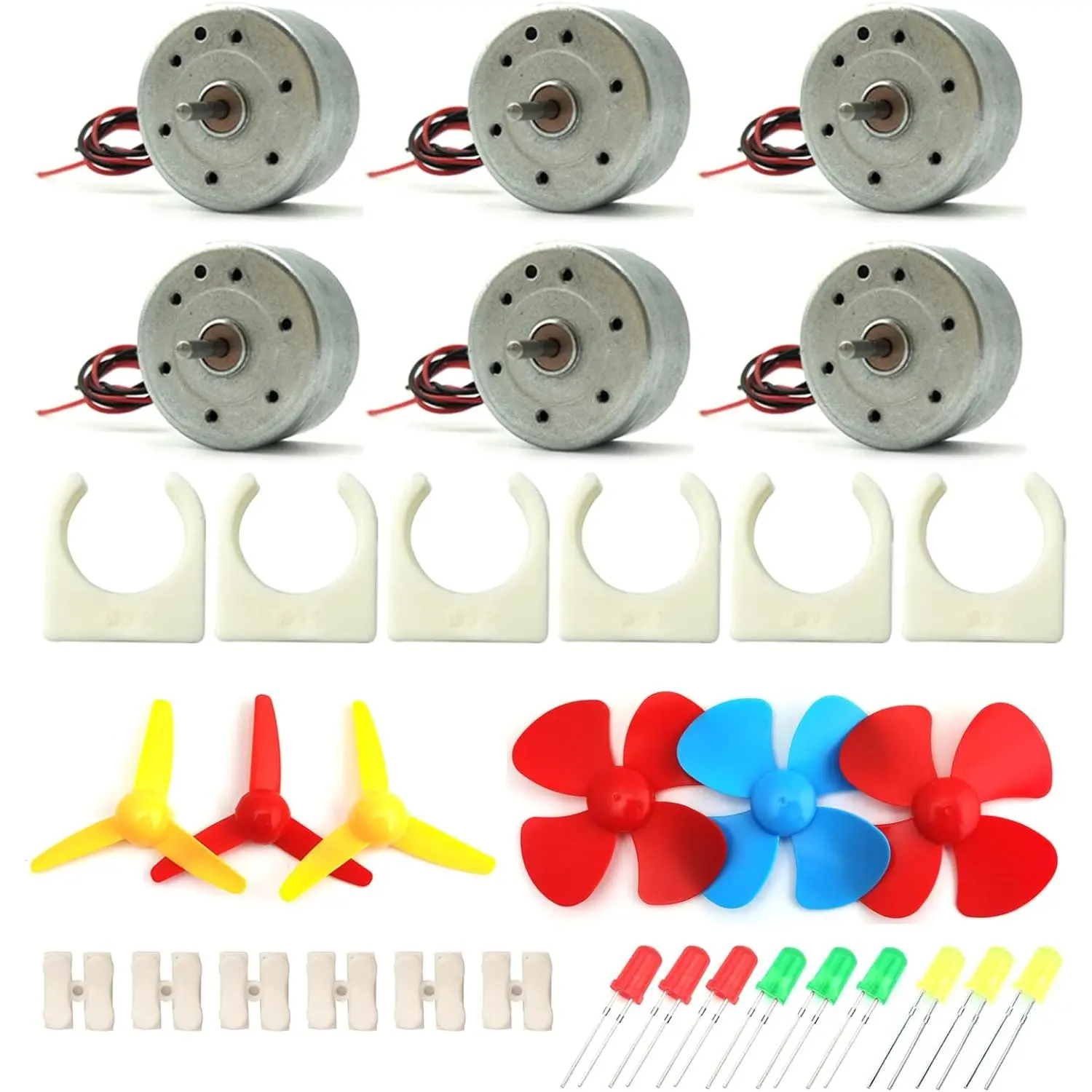 Mini Generator Motors 3V-12V DC Electric Motor for DIY Toys Wind Turbine Hand Cranked Power Generator with Plastic Motor Holder