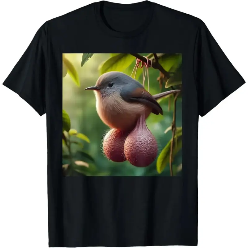 Balls Bird Meme T-Shirt Men's Premium Cotton Crewneck Black Sports Classic Fit Everyday Comfort Casual Streetwear