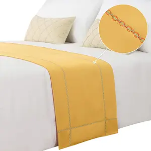 Bed Runner 210 x 50 cm for  Size Bed and Full Size Bed, Bed Throws for Foot of Bed,  Bed Runner Bedding Scarves Decorations for Bedroom Hotel Wedding Room