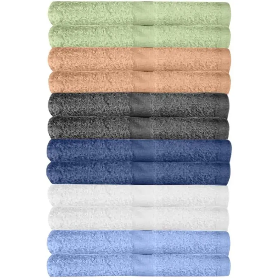 12 Pack Washcloths | Multicolour   Extra Absorbent  Towels | Soft, Quick Dry Wash Cloths for Bathroom, , Gym,  & Travel (12 Packs (12 x 12))
