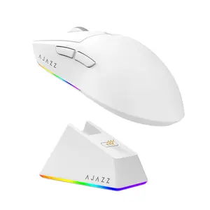 AJAZZ AJ139 V2 MC Wireless Mouse Gaming High Performance PAW3311 Sensor Magnetic Wireless Charging Base Tir mode Lightweight Computer Office Mouse 1K Return Rate Gaming Mouse Supports Multiple Systems Suitable for Gaming and Office Gaming Accessories