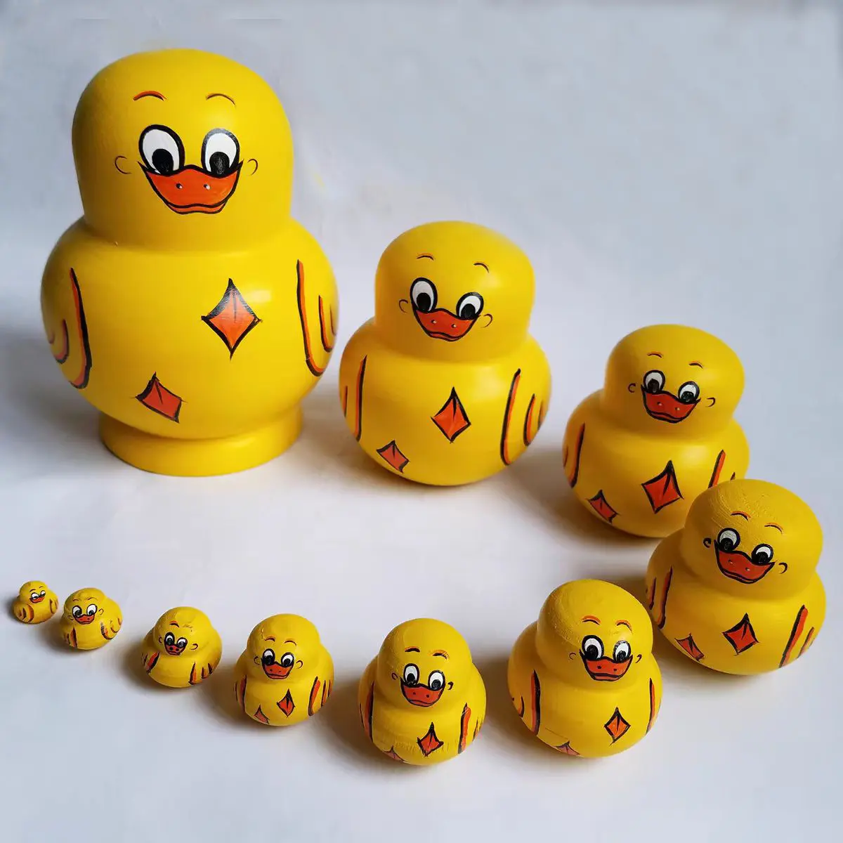 10-Layer Russian Matryoshka Doll - Air-Dried Basswood Wood Toy, Festive Gift for Children, Educational Home Decoration Item