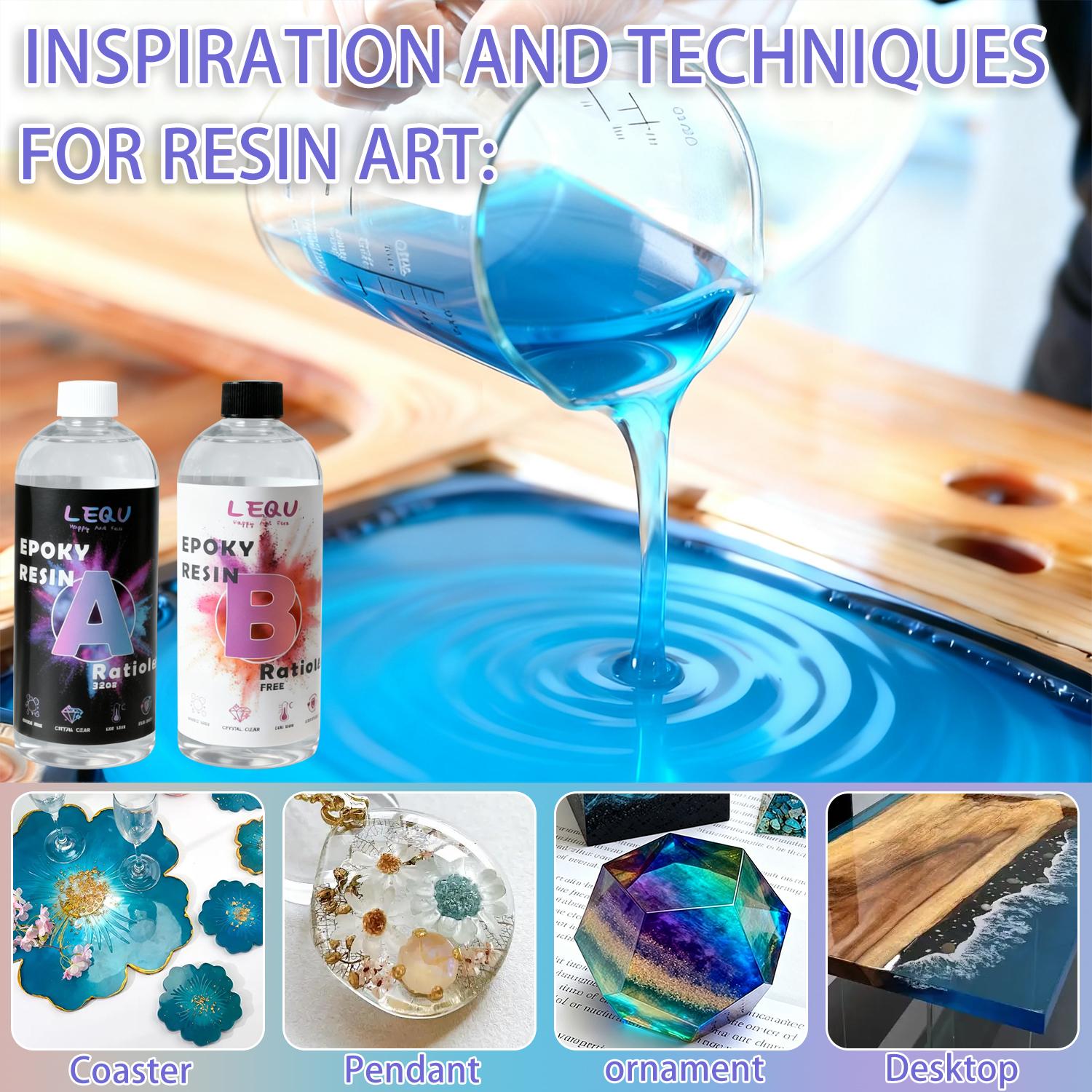 64 oz Ultra-Clear Epoxy Resin Kit—Bubble-free, yellowing-resistant, and self-leveling; ideal for coatings, casting, countertops, and river tables; fast-curing two-part epoxy; perfect for resin molds and crafts