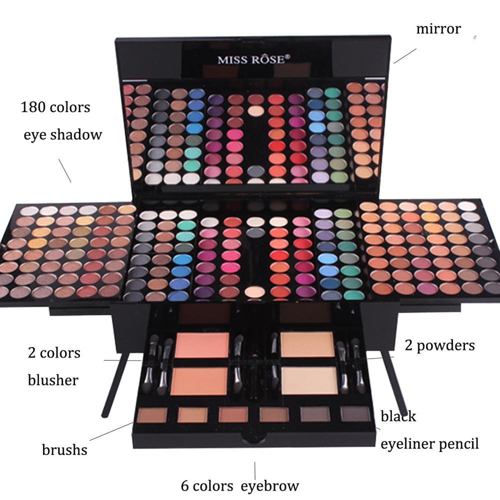 Multicolor Makeup Palette Set, 180-Color Eyeshadow, Blush and Highlighter Palette, Portable Good Girl Cosmetic Palette for Women, Facial Makeup Set, Glam Set, Complete Makeup Kit