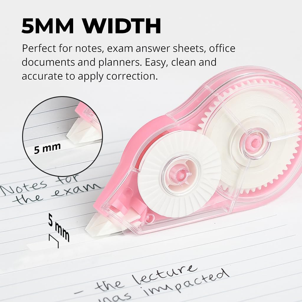 6 Pack Extra-Long Correction Tape - 98ft (30m) Each, Total 590 ft - High Capacity White Out Tapes, Smooth & Precise, -Resistant, No Mess, Easy-to-Use Dispensers for Office, School & Supplies 6 Pack Extra-Long Correction Tape - 98ft (30m) Each, Total 590 ft - High Capacity White Out Tapes, Smooth & Precise, -Resistant, No Mess, Easy-to-Use Dispensers for Office, School & Supplies