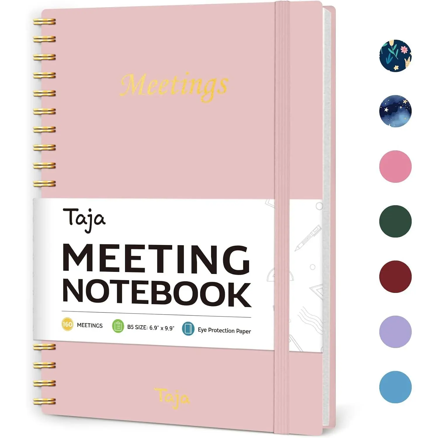 Professional Work Meeting Notebook & Planner, 6.9"x9.9", 160 Pages - Action Items Tracker, Project Organizer for Office Professionals (Office Stationery Supplies)