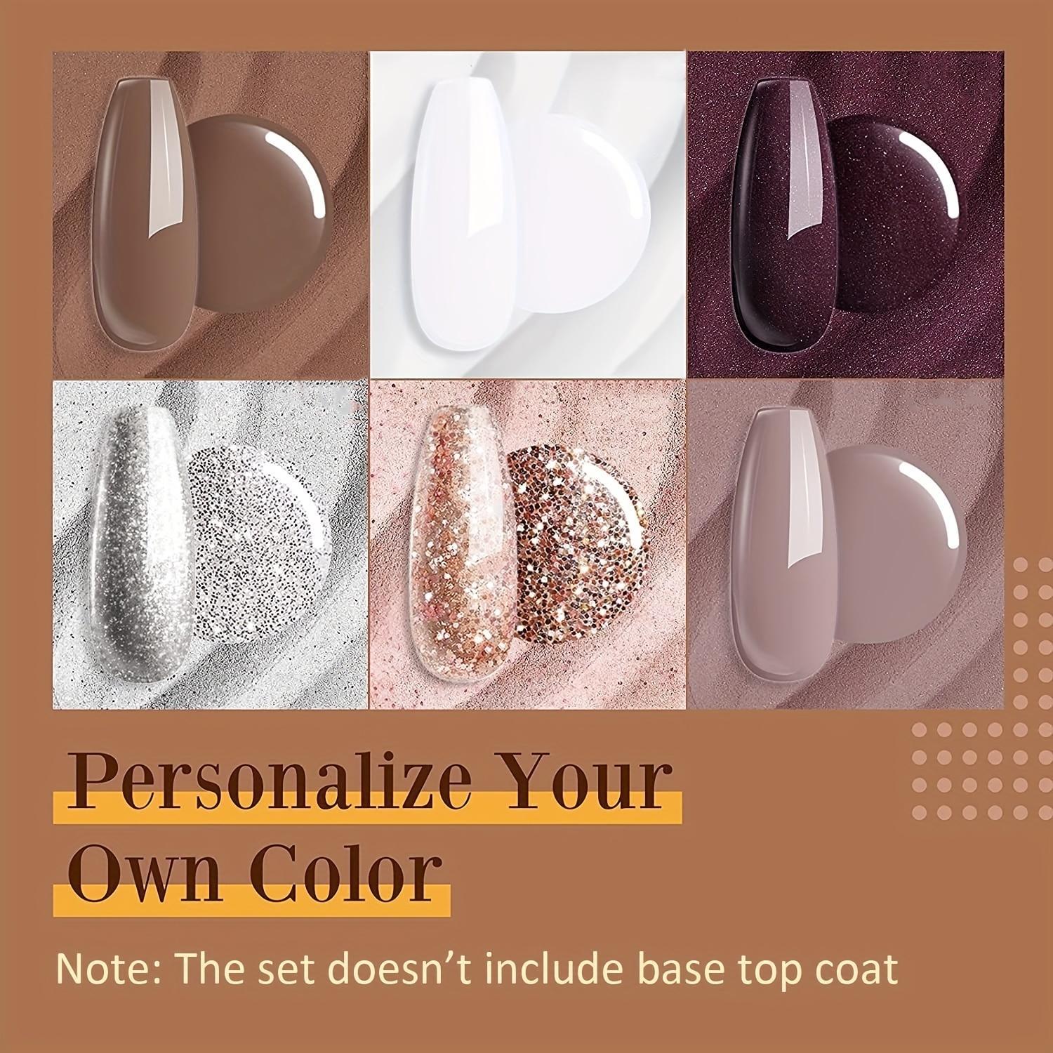 Nail Dip Powder Set, 6 Counts/set Long-lasting Nail Powder, Nail Art, Manicure & Nail Polish for Nail Salon and Home, Party Decoration Nail Art, Christmas, Christmas Gift, Nail Art Products, Dip Powder Kit