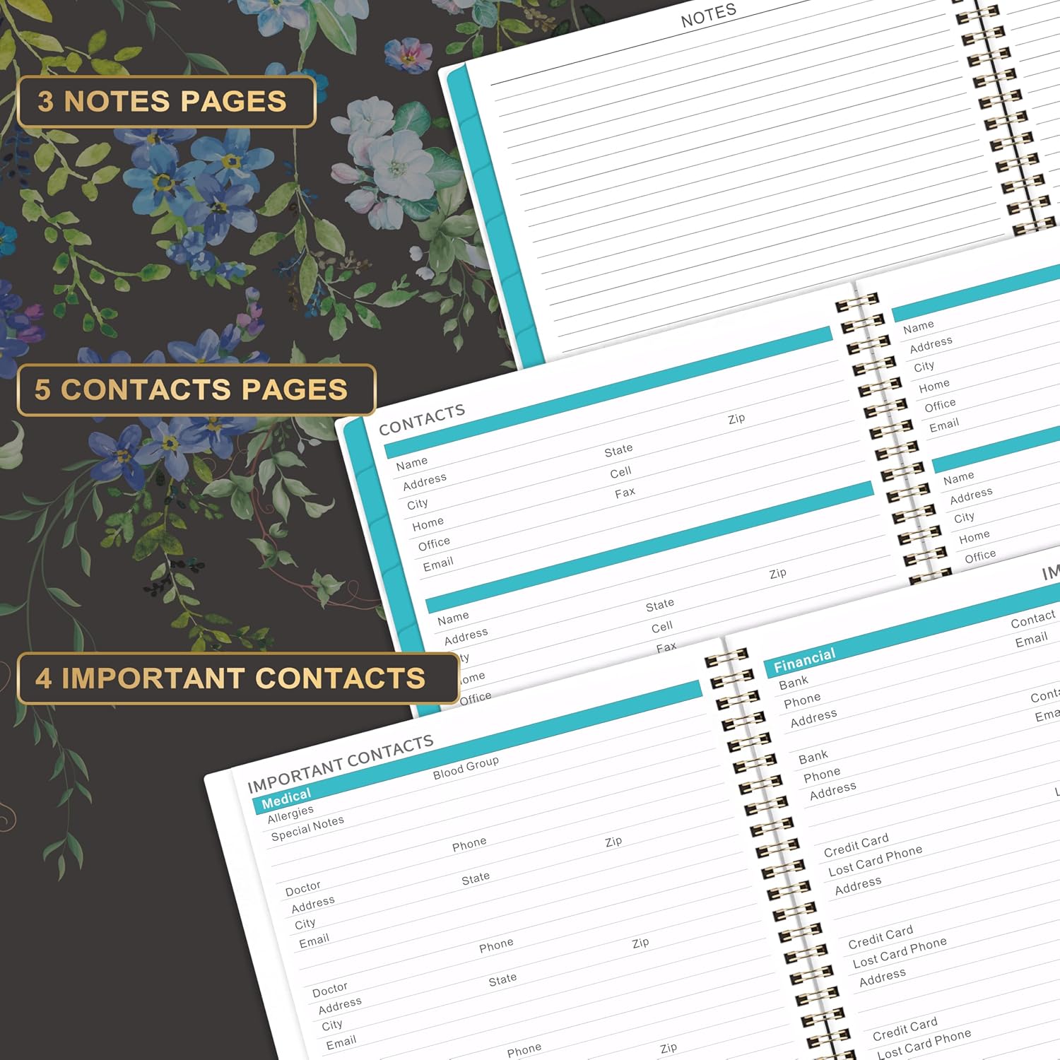 2026 Monthly Planner - 9'' x 11'', Large 12 Monthly Calendar/Planner 2026, Jan. 2026 - DEC. 2026, 2026 Calendar Planner with -wire Binding, Note Pages, Tabs, Inner Pocket, Thick Paper