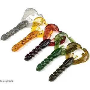 2Pcs 2.3-Inch Rage Baby Craw Soft Plastic Fishing Lure, Realistic Grub Bait With Slender Body, Great For Bass & Freshwater Fishing