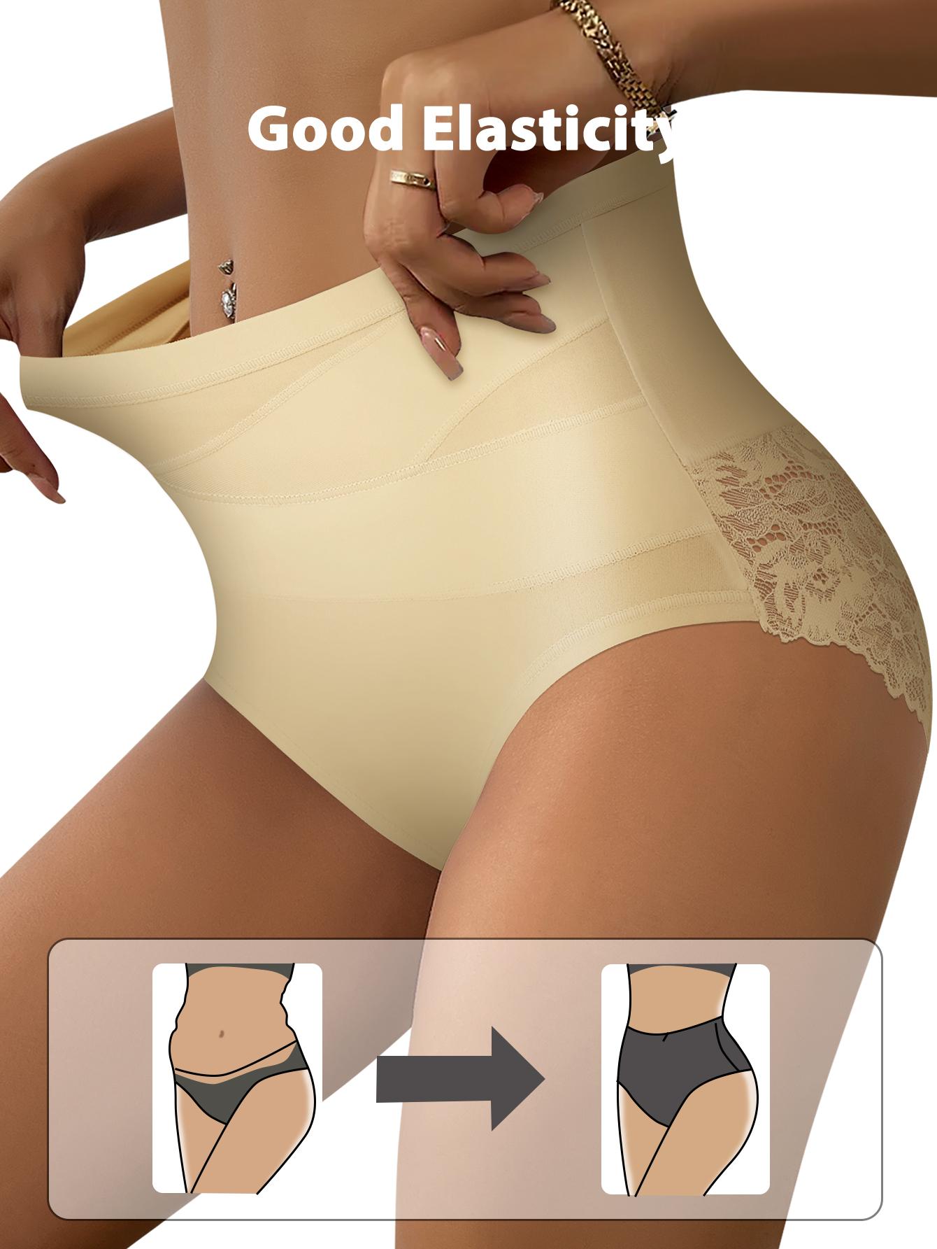 QUASTI 10 PCS Cross Design Skin-Friendly Lace Sexy Women's Underwear, High Waisted Milk Silk Fabric Soft Knicker for Breathable Comfy, Solid Color Panty Female Intimates, Suitable for Daily Wear SpringStatements