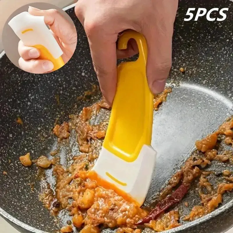 Silicone Pan Scraper -Effective Cleaning Tool For Pans  Fry Pans  Dishes And Pots Essential Kitchen Cleaning Supply Scraper