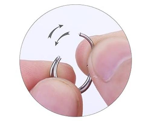 Jstyle 18G 16G Surgical Steel Nose Rings Hoops for Women Opal CZ Septum Rings Clicker Hinged Segment Nose Ring Lip Helix Cartilage Conch Daith Rook Nose Body Piercing Jewelry 8mm 10mm Jstyle 18G 16G Surgical Steel Nose Rings Hoops for Women Opal CZ Septum Rings Clicker Hinged Segment Nose Ring Lip Helix Cartilage Conch Daith Rook Nose Body Piercing Jewelry 8mm 10mm