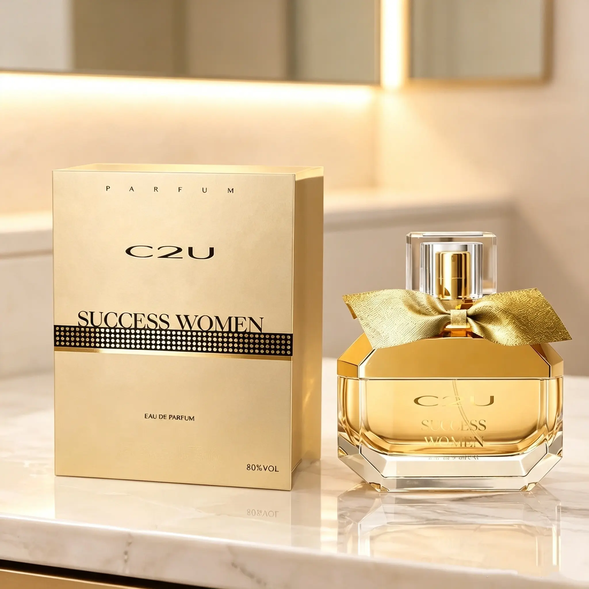 Women's Fragrance | Woody Oriental Scent | Long-lasting Fragrance | Suitable for Everyday Wear and Any Occasion | Perfect Gift Choice | Elegant Gold Bow | 80ml