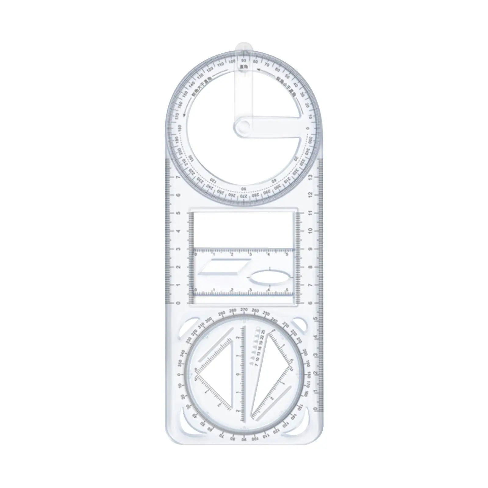 Multifunctional Geometric Ruler Draft Rulers Supplies Measuring Draft Rulers Drawing Template for Writing Sewing Teachers Form Work Office Measuring Marking Tool