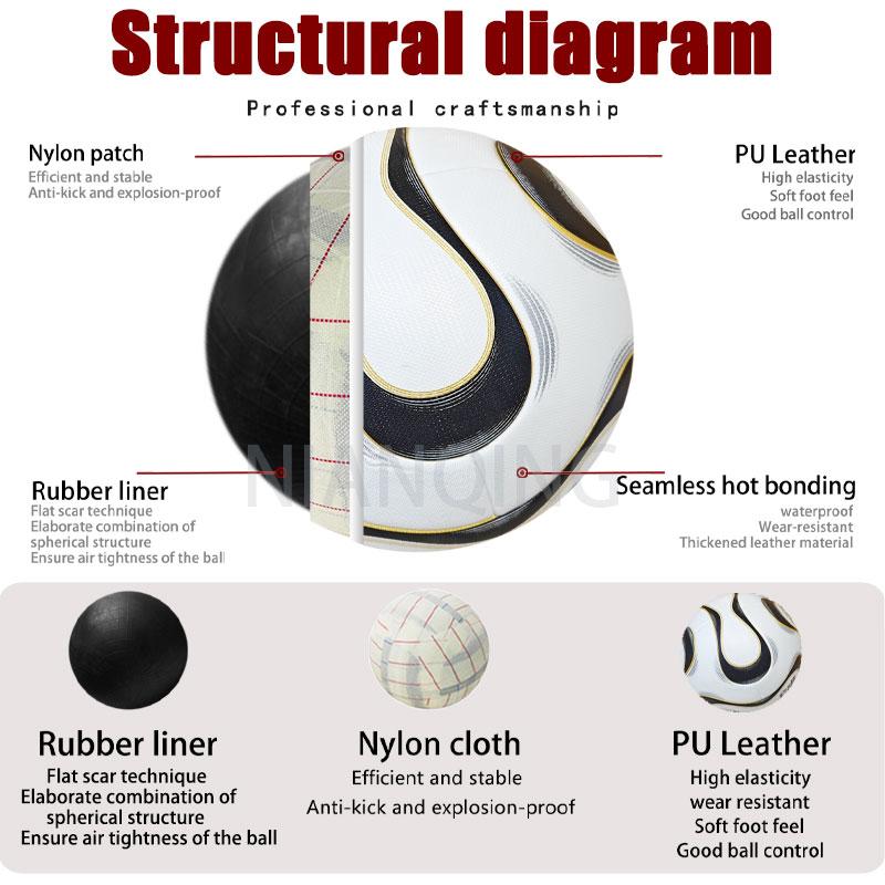 Size 5 Football, High Elastic and Wear Resistant Football, Football Training Ball for Indoor and Outdoor Training and Competitions, Soccer Balls