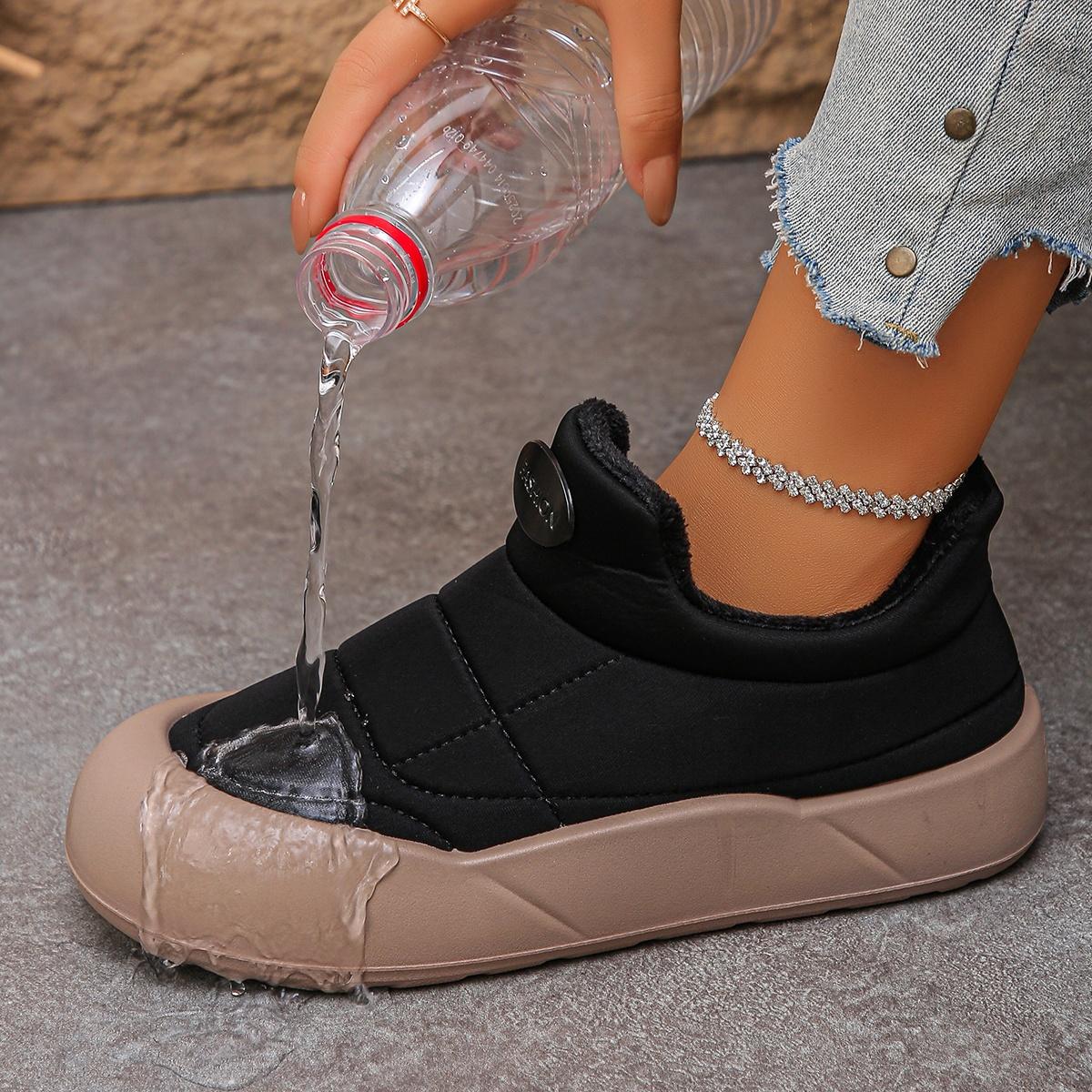 Women Winter Snow Boots Women's Fleece Lined Ankle Boots Thick Rubber Sole Non Slip Warm Casual Low Heel Round Toe All Season Footwear