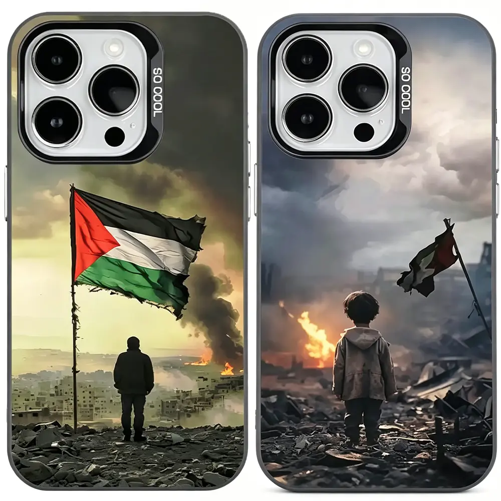 Pro-Palestine Flag Art Cellphone Case - Eco-Friendly Protective Casing for iPhone 17, 16 Pro Max, 15, 14 Plus, 13, 12, 11 - Device Protection Accessory