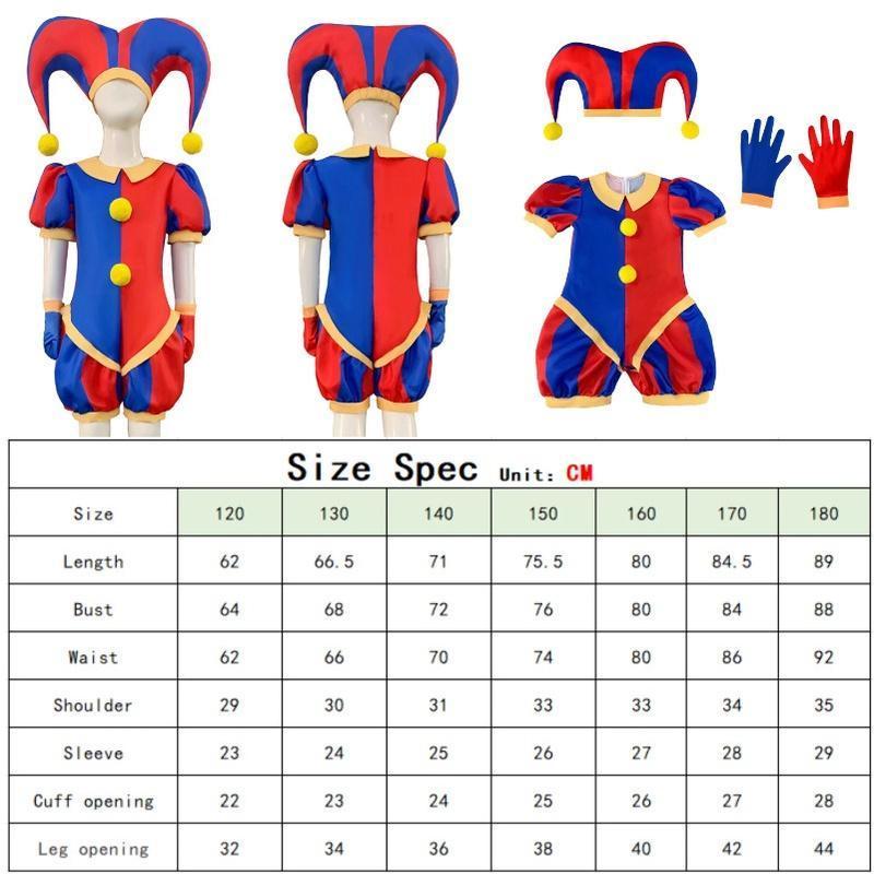 The Amazing Digital Circus Pomni Cosplay Costume Uniform Jumpsuit Hat Bodysuit Human for Adult Kids Costume Cartoon Cos