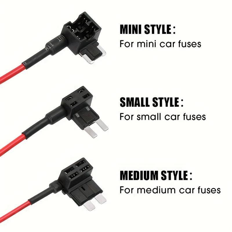 5pcs Car Fuse Box Circuit Adapter, ATM Blade Fuse for Car, Van, Motorcycle, RV, Boat, Tractor ≤36V, Plastic Material