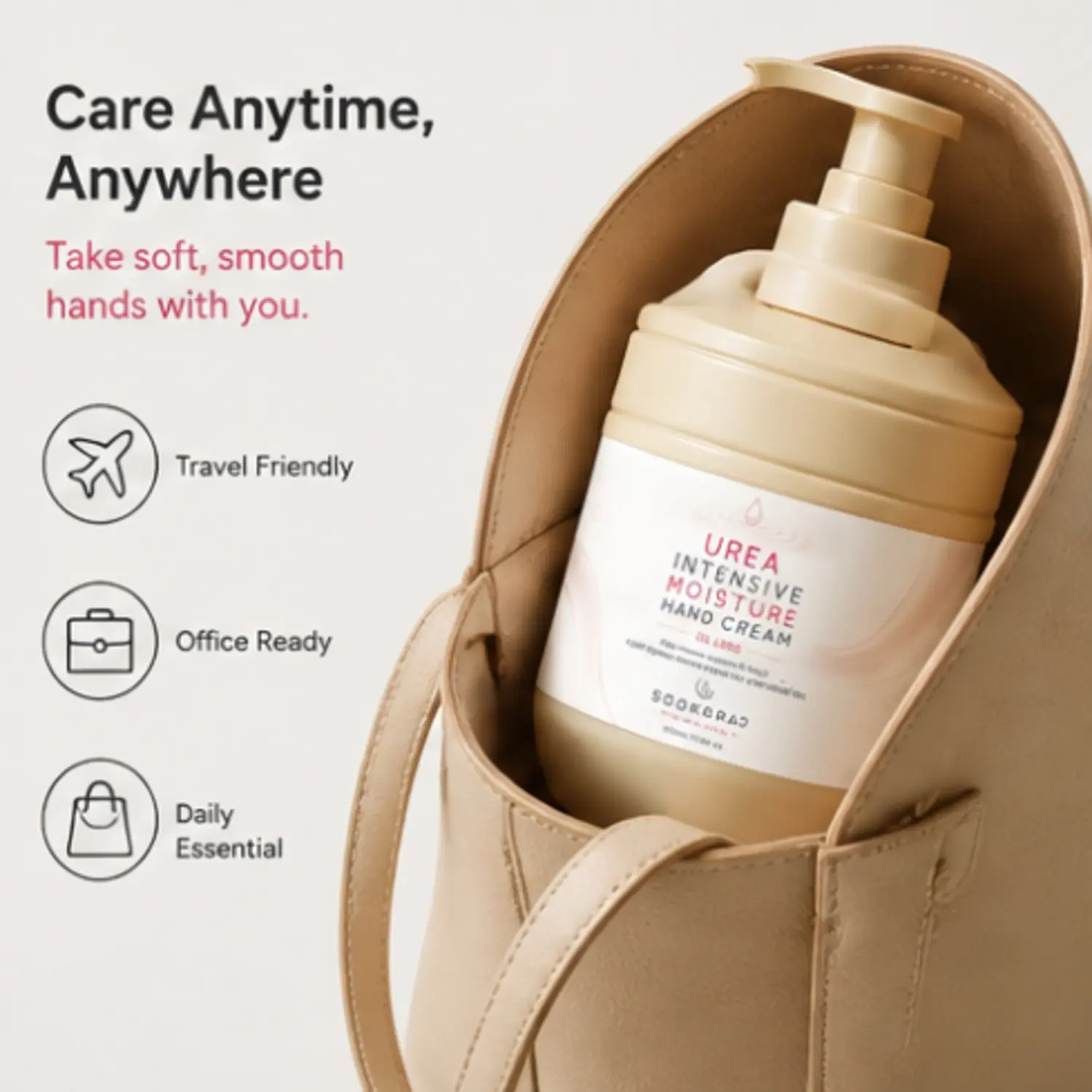 Urea Intensive Moisture Hand Cream, 5% Urea, daily moisture, calm dryness, leave hands soft, for dry hands, hand care, 10.58fl oz, 300ml