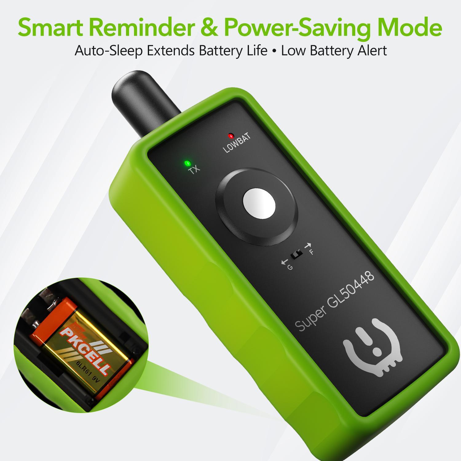 [For GM&Ford]VXDAS Super GL50448 2-in-1 TPMS Relearn Tool for GM & Ford |Green Edition Tire Sensor Reset Tool | One-Switch Activation for F150, Silverado, Sierra, Buick, Lincoln