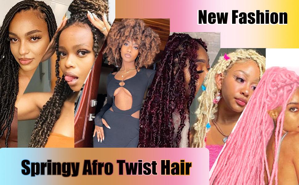 THE WELL KEPT 24 inch Grey ngy Afro Twist Hair 3 packs Pre-Separated Kinky Marley Twist Braiding Hair Soft Pre-fluffed Synthetic Crochet Hair Extensions for Butterfly Locs ng Twist Passion Twists