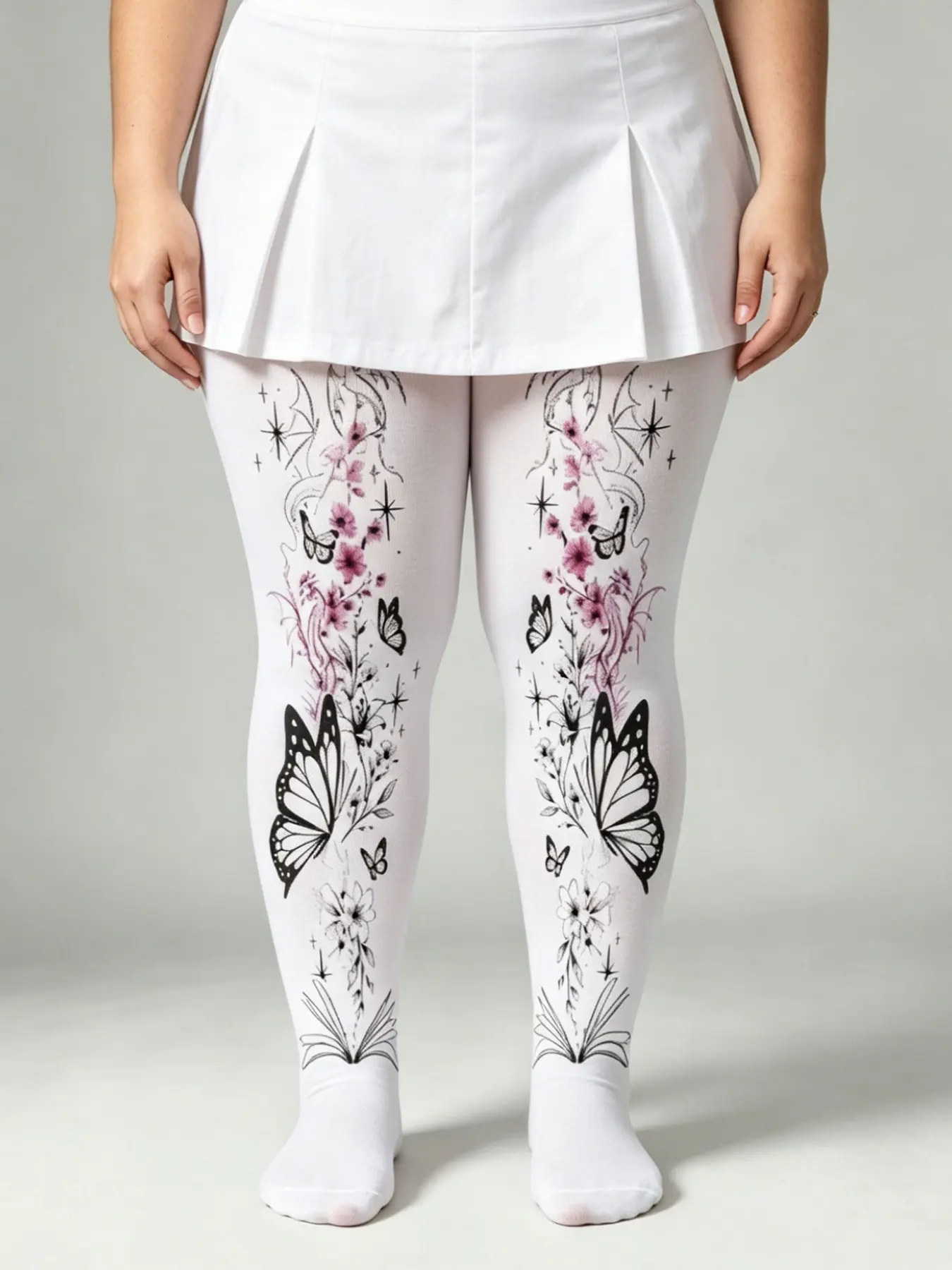 Women's Gothic Style Stockings, Fitted Design, Soft Material, All-Season Comfort, Ideal for Parties and Holidays