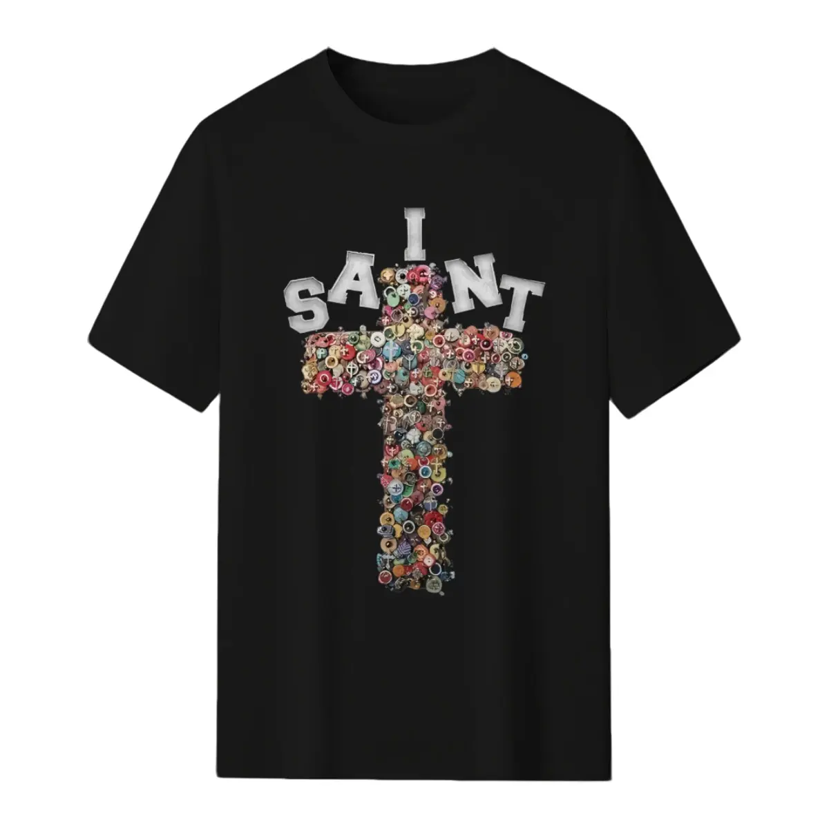 Vintage Saint Cross Graphics Printed Cotton T-Shirt Y2k Graphic Tees vintage  graphic  tees Soft Top