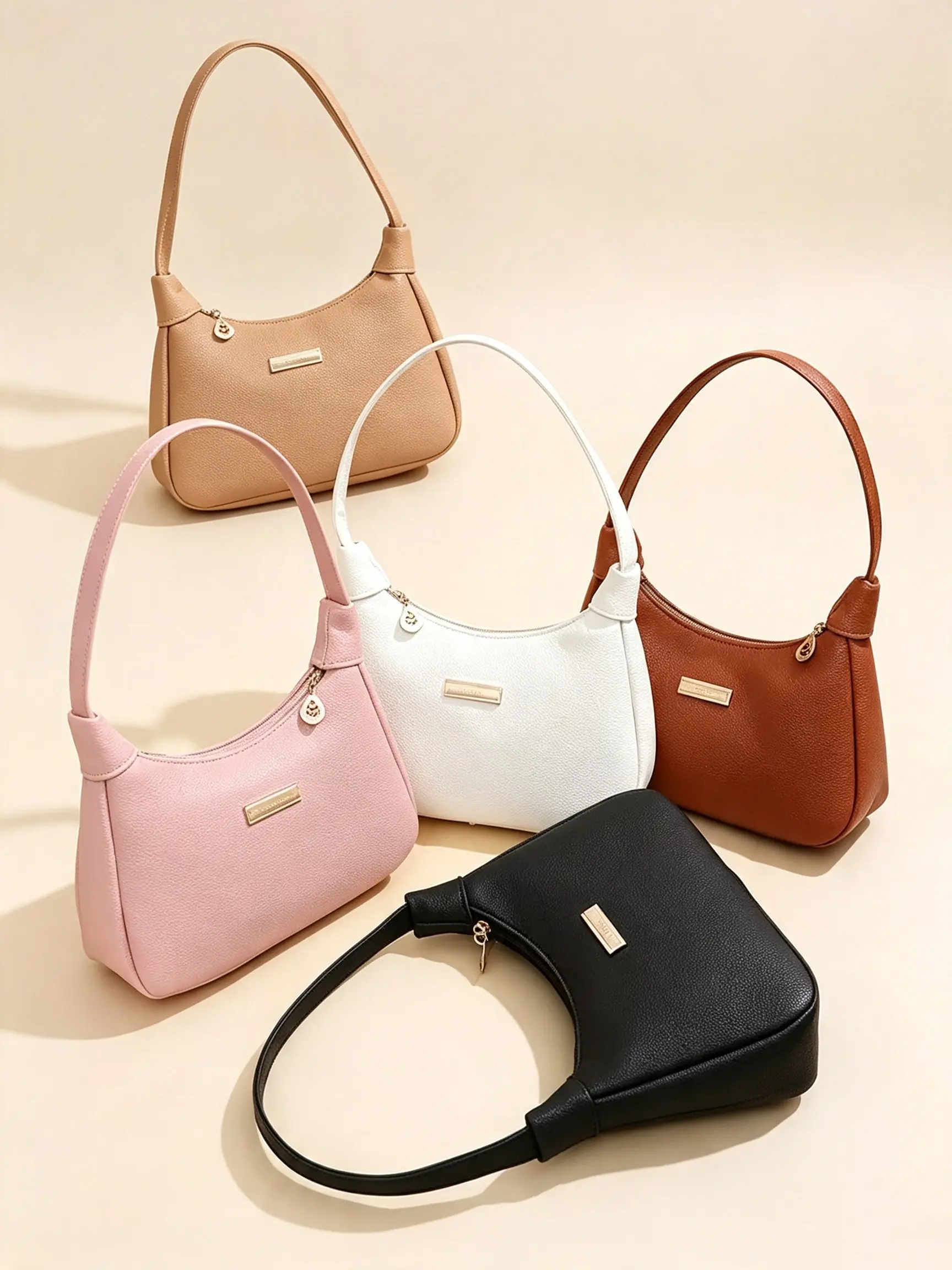 Elegant Crossbody Stylish Shoulder Bag for Women, Casual Solid Pattern, All-Season Fashion Accessory, Practical Underarm Bag for Daily Use