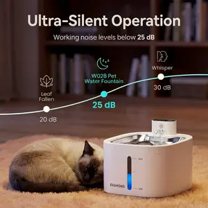 Wireless Cat Water Fountain, Pat Water Fountain, USB Rechargeable Pet Water Dispenser, 3.5L Capacity, Quiet Pump, Filtered Water, Easy Refill Design