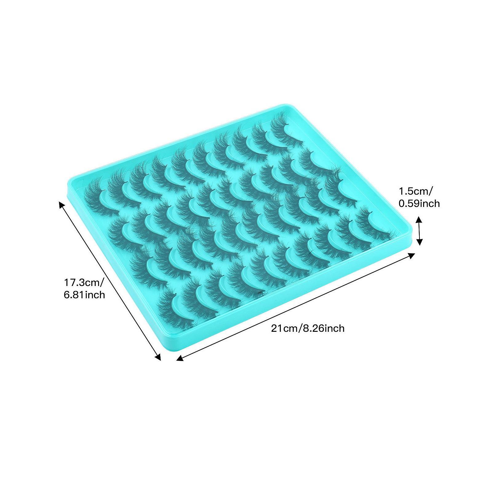 20 Pairs of 10-18mm 3D Mink Effect False Eyelashes, Fluffy Cat Eye Lashes for Natural to Dramatic Look, Dense Layered and Textured Eyelashes