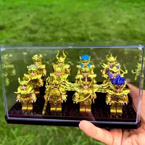 Building blocks, 6/12 PCs/ set Saint saint seiya Athena Zi Long Ikki Golden Warrior movable assembled character cartoon toy gift