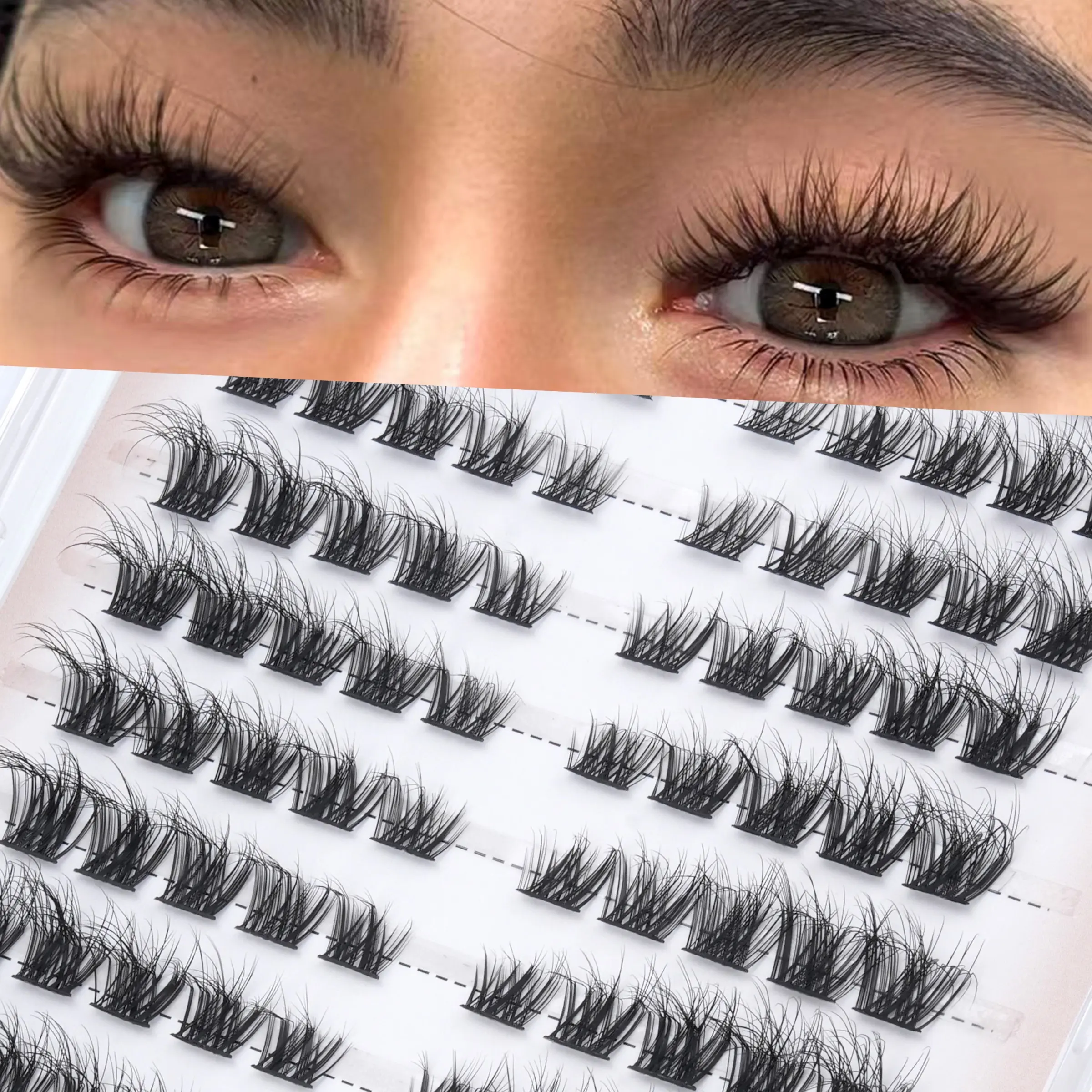 120 Pcs Lightweight False Eyelashes, Feathery Volume, Natural Curl, Easy Application, Perfect for DIY Eye Makeup, Ideal for Beginners