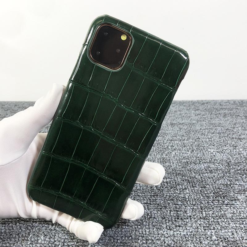Skin Case For iPhone 12 13 14 15 16 17 Pro Max Gentlewoman Crocodile Pattern Protective Cover
