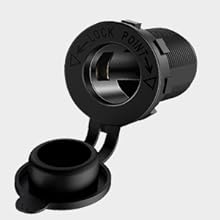 Nilight 5Gang Green Rocker Switch Panel w/ Dual USB Voltmeter Fuse