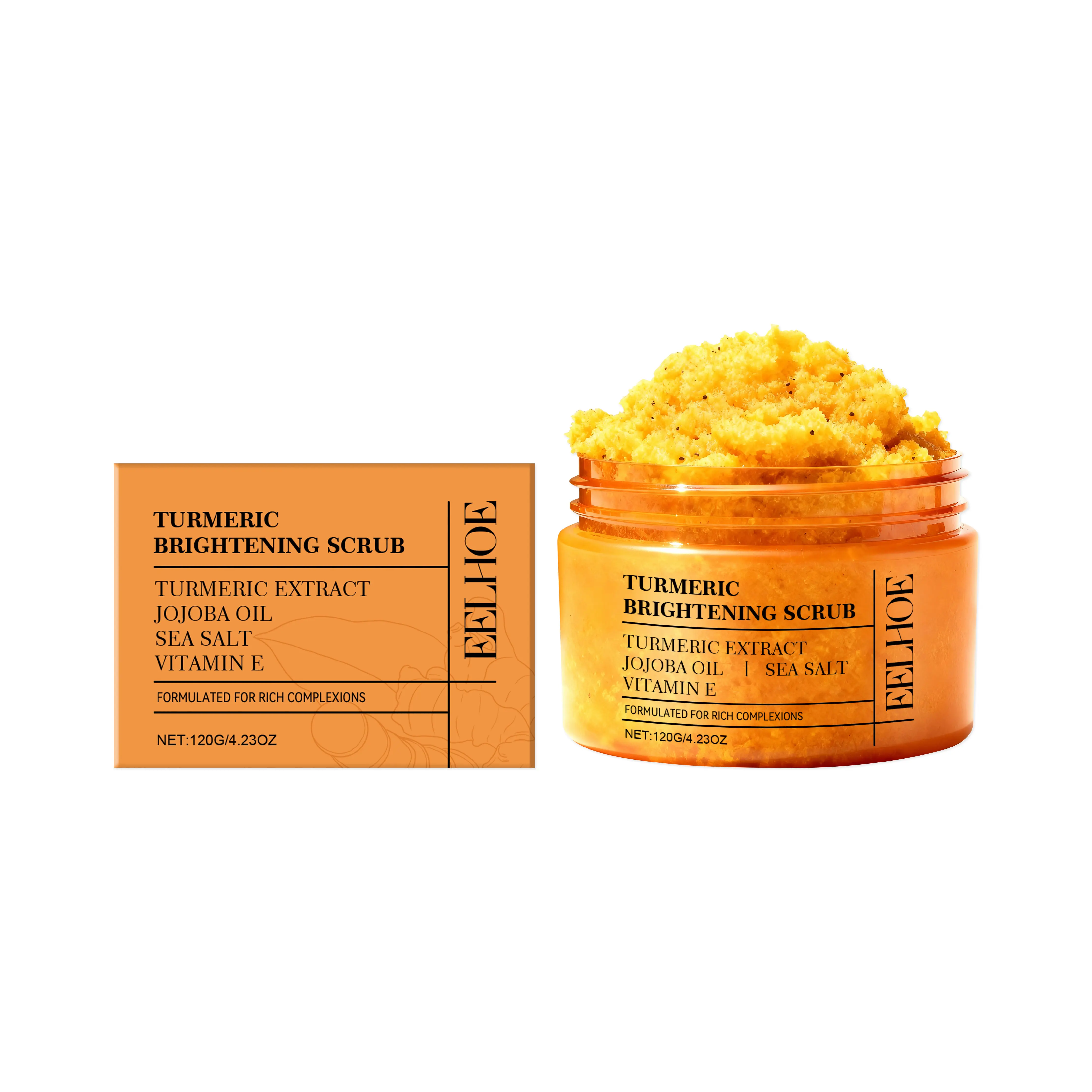 EELHOE Turmeric Scrub Gently Cleanses The Body, Making The Skin Moist, Delicate, Smooth And Refreshing Body Care Lotion