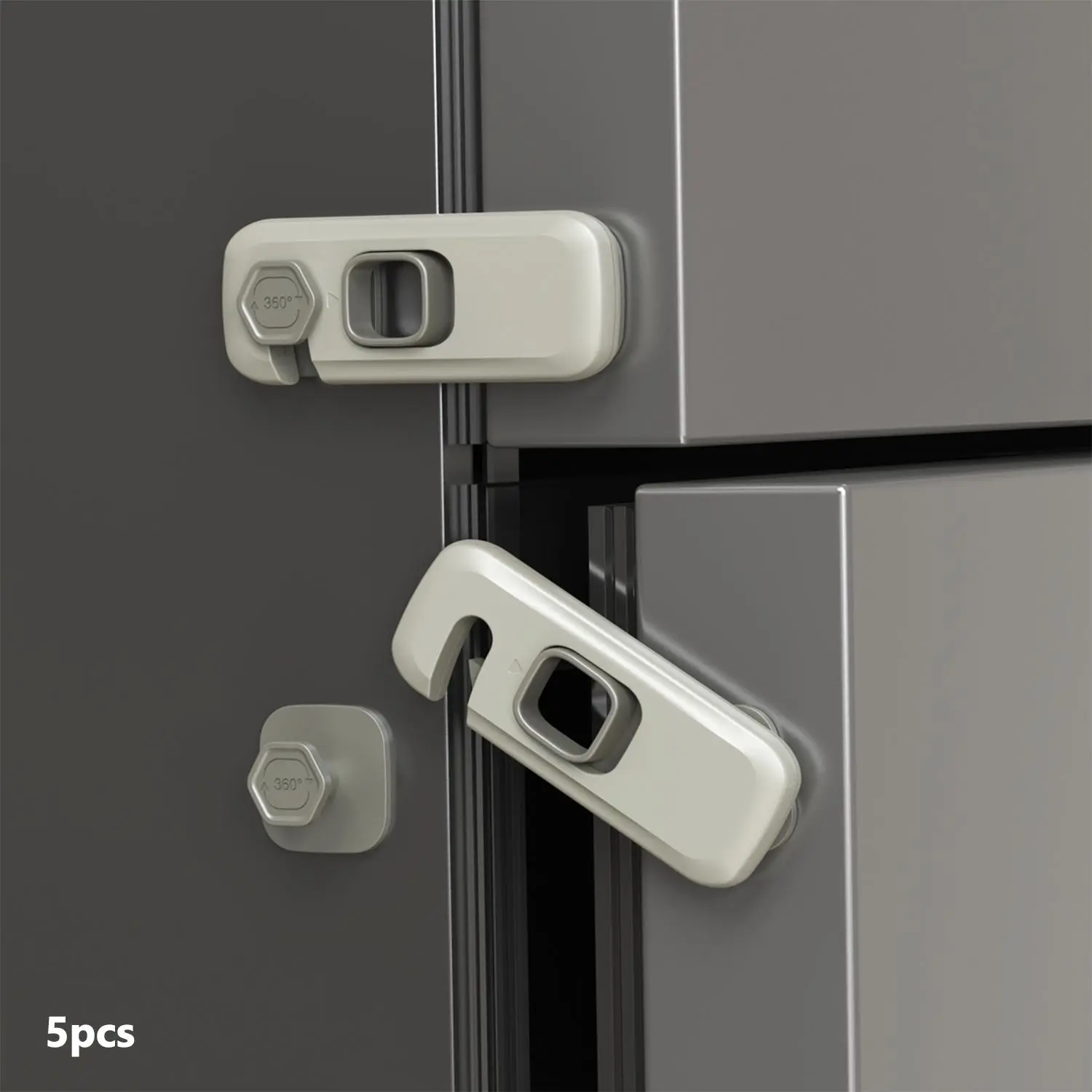 5Pack Child Proof Refrigerator Lock, Baby Proofing Cabinet Locks, oven lock child safety, fridge lock, for Fridge, Drawers, Dishwasher, Oven, Cupboard, Closet, Adhesive, No Tools Need#SummerWins