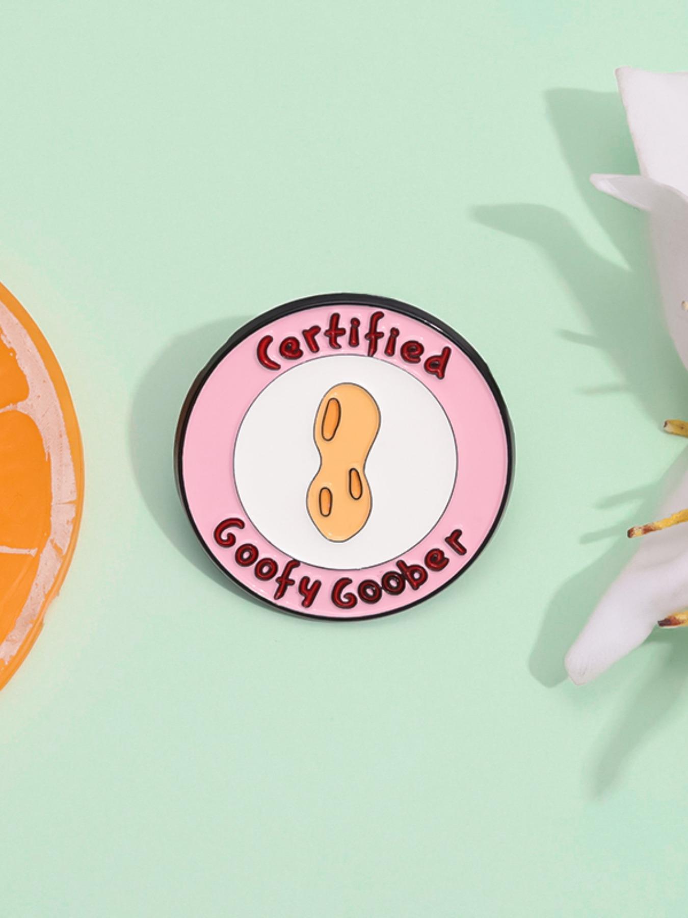 Cartoon Peanut & Letter Design Brooch, Cute Cartoon Badge for Backpack & Clothes Collar, Fashion Charm Pin Accessories for Women & Men, Girl Jewelry Accessories, Durable Metal Pins, Fashion Accessory