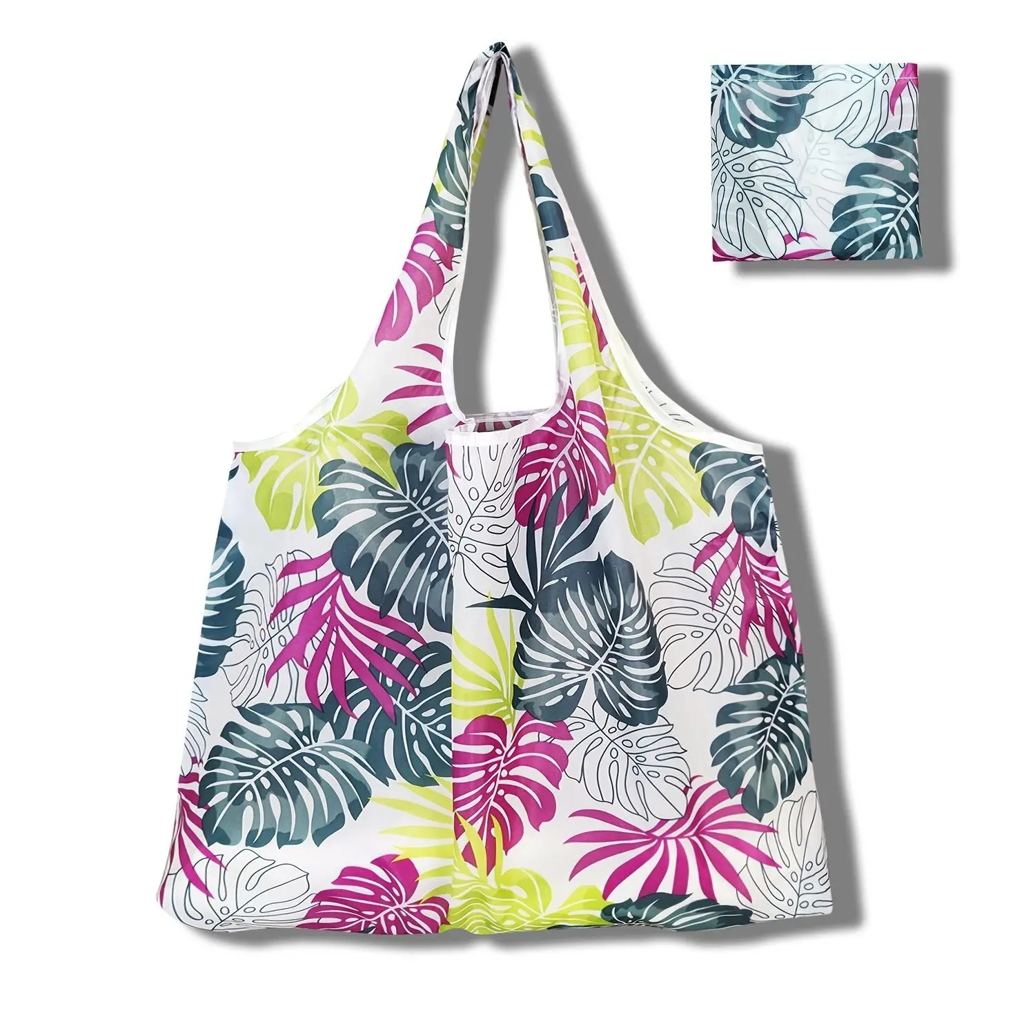 Reusable Women's Shoulder Bag, Portable Shopping Tote, Foldable Supermarket Bag, Beach, Shopping, Travel, Kitchen Storage, Reusable Shopping Bags