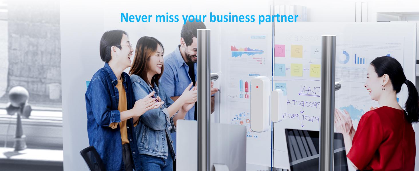 Wireless Door Sensor Chime, Door Open Alarm When Entry Business/Office/Store (500ft Range 51 Ringer Adjustable Volume) Home Alert Bell for Kid/Toddler Safety