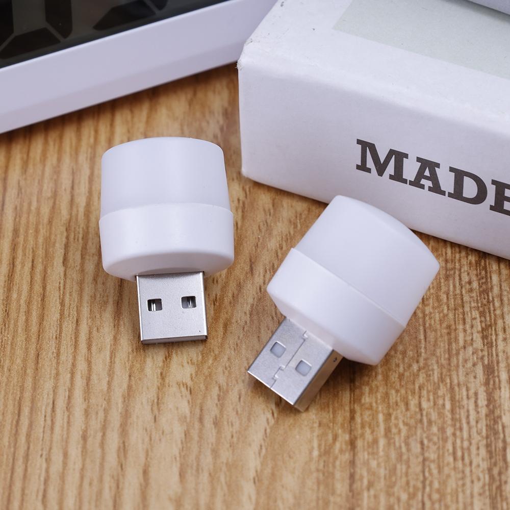 1-10Pcs Mini USB Night Light Warm White Eye Protection Book Reading Light USB Plug Computer Mobile Power Charging LED Night Lamp