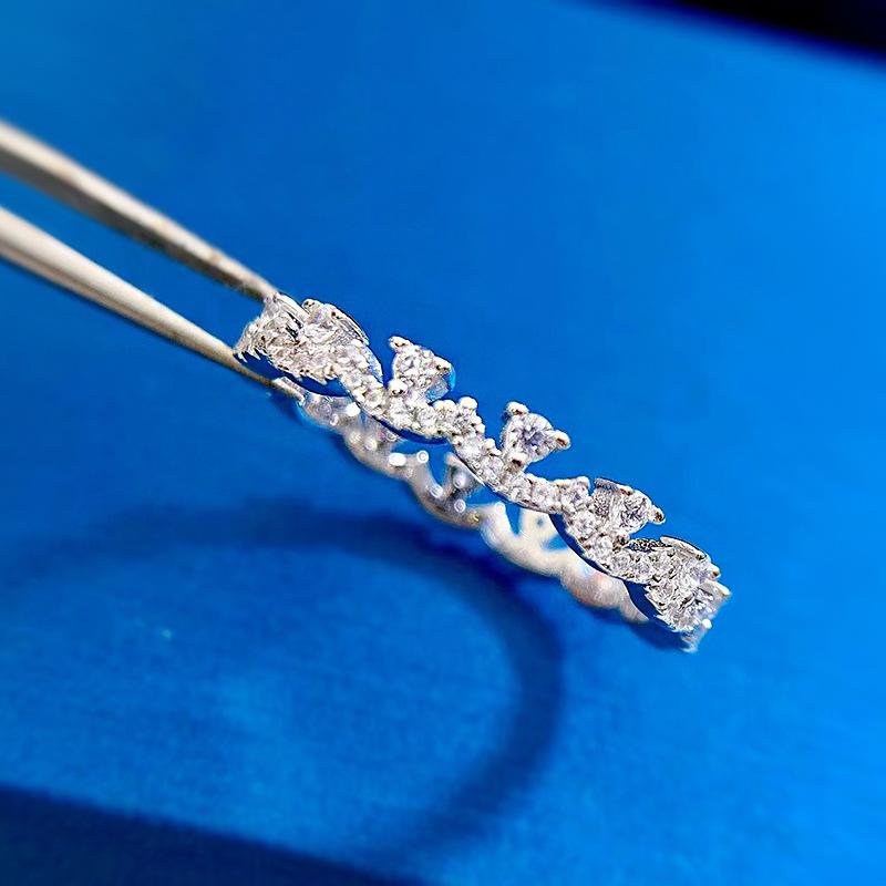 S925 Sterling Silver Lace Ring 6A Cubic Zirconia Ring fashion jewelry accessory woman girl promise ring-411(50%)