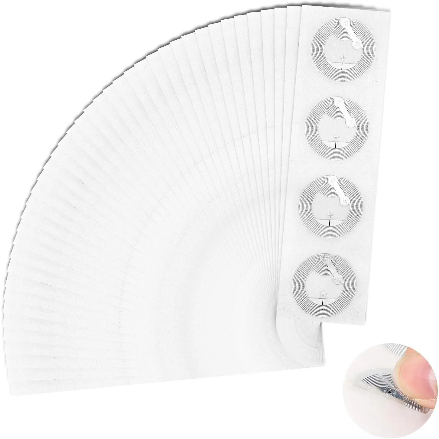 200 Pcs NFC Tags Sticker Ntag216 NFC Stickers Programmable Rewritable Ntag216 Sticker Rfid Sticker 888 Bytes Memory Adhesive Labels Compatible with Nfc Enabled Smartphones and Devices