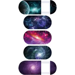 5 Pack Thin Slide Laptop Web Camera Cover, Universe Pattern Privacy Security Protector, Compatible with Laptop, Desktop, PC, iPad, iMac, Tablet