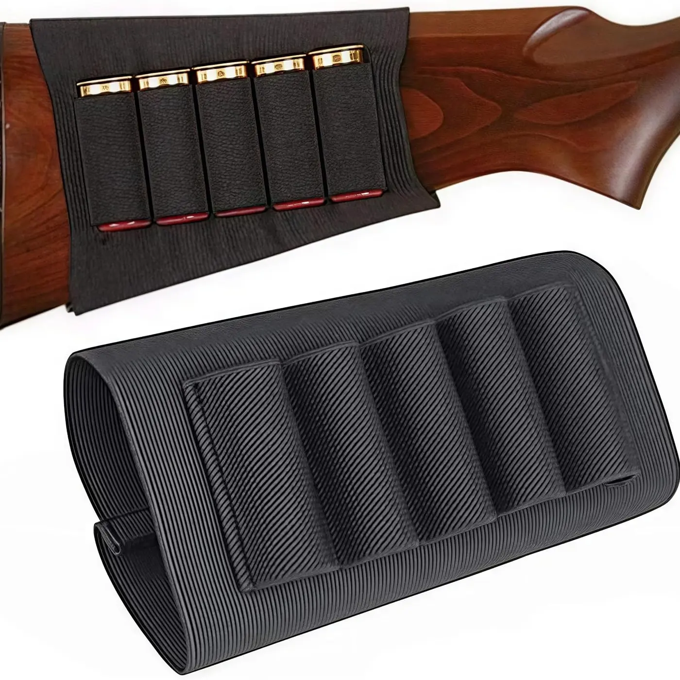 Rifle Hunting Tactical Shotgun Ammunition Pack, Holds 5 Rounds, Essential Gear for Hunters, Durable Design, Perfect for Outdoor Adventures, Tactical Equipment