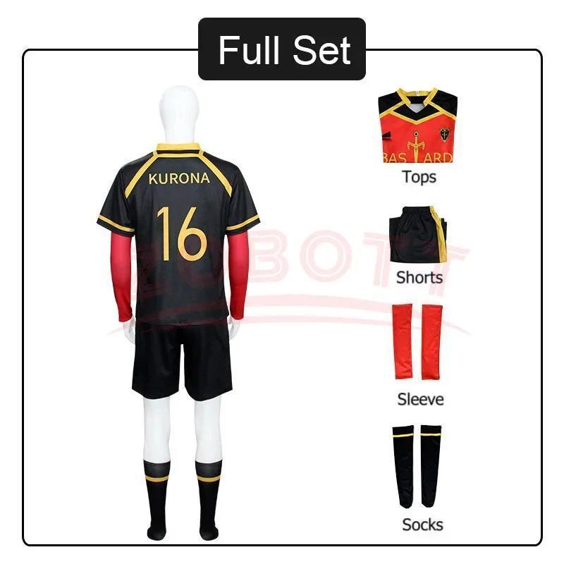 Anime Blue Lock Cosplay Kaiser Ness Isagi Kurona Hiori Cosplay Costume men's Jersey Bastard Munchen Embroidery Football Uniform