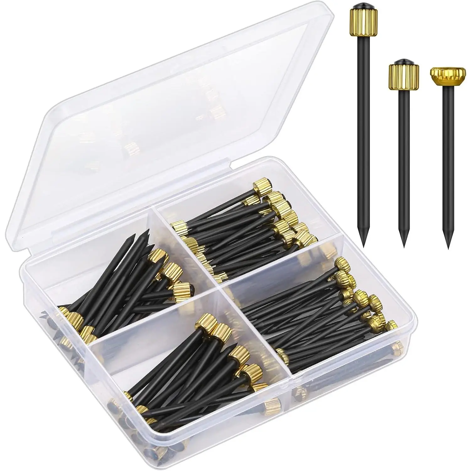 90-piece set of picture hanging nails, 3 sizes of wall decoration nails, used for hanging picture frame kits, hanging hardware tool racks, suitable for drywall nails (small, medium, large nails)