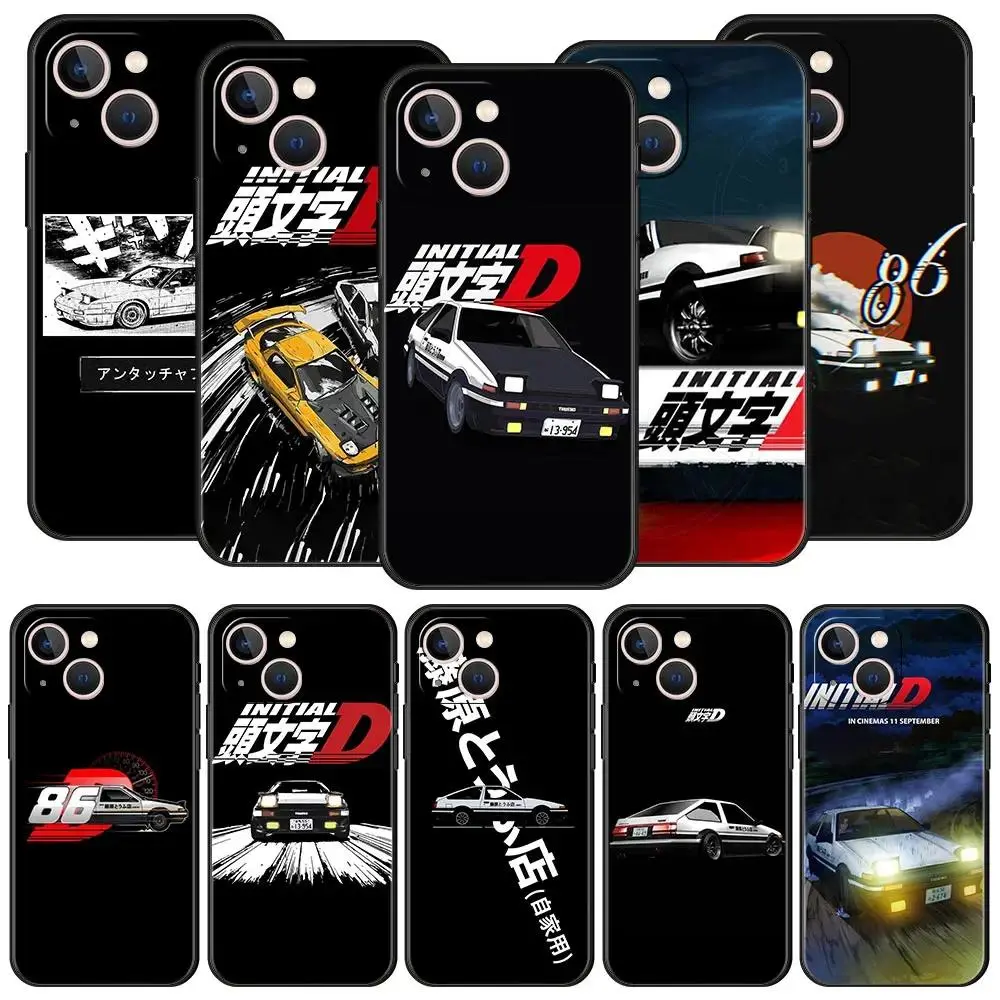 Initial D Car Phone Case Compatible with iPhone 11-17 Pro Max/Plus & Samsung Galaxy S23-S25 Shockproof Soft TPU Cover