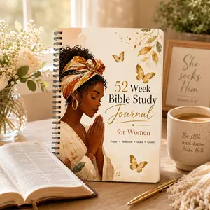 Women Faith Reflection Journal A5 Spiral Prayer Notebook 52 Week Scripture Study Devotional Gift